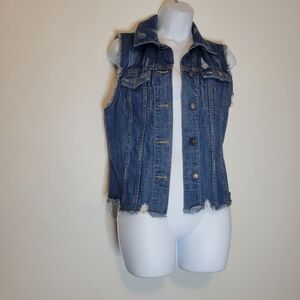 Urban outfitters BDG size s blue distressed denim vest